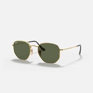 Ray-Ban Gold and Green Sunglasses